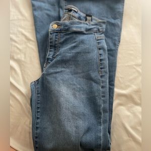 Fashion Nova Flare jeans with ankle slit